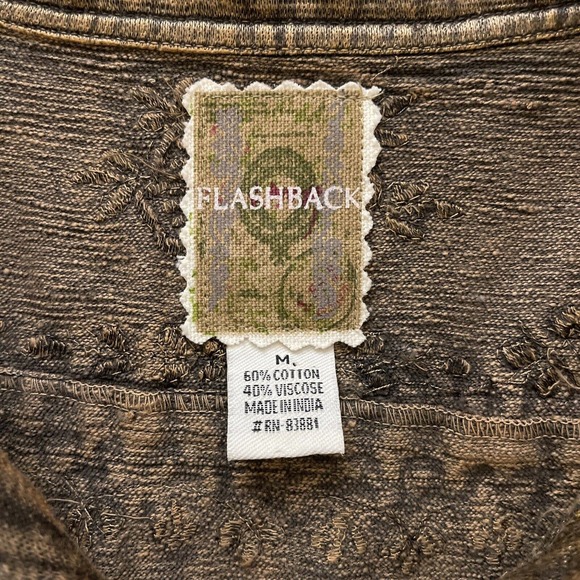 Vtg Metallic Medium Embroidered Crochet Lace Boho Flashback Blazer Jacket Women - Picture 3 of 16